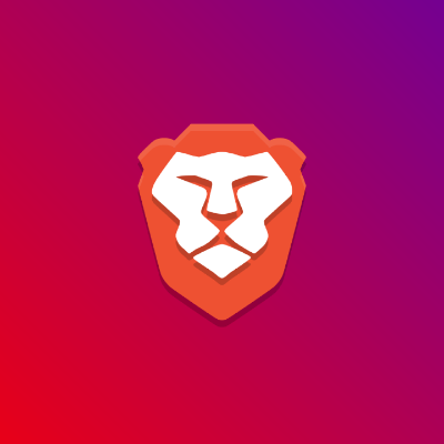 Logo do navegador brave com funco colorido